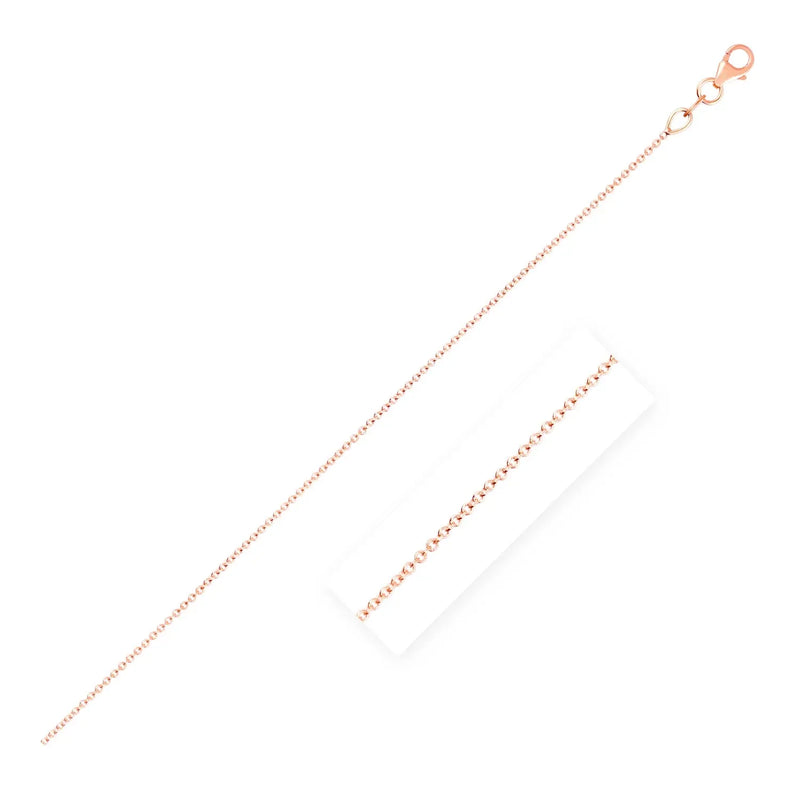 An image displaying Double Extendable Cable Chain in 14k Rose Gold (1.0mm) by Orca Market