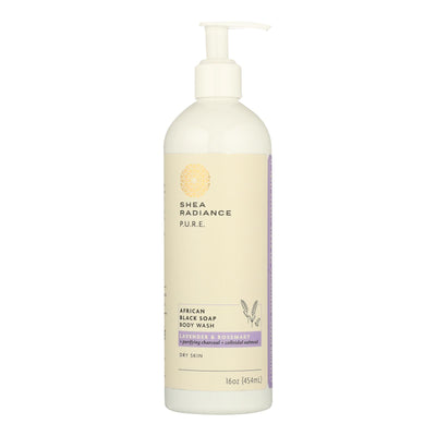 An image displaying Shea Radiance - Body Wash Lvndr Rosmry - 1 Each - 16 Oz by Shea Radiance