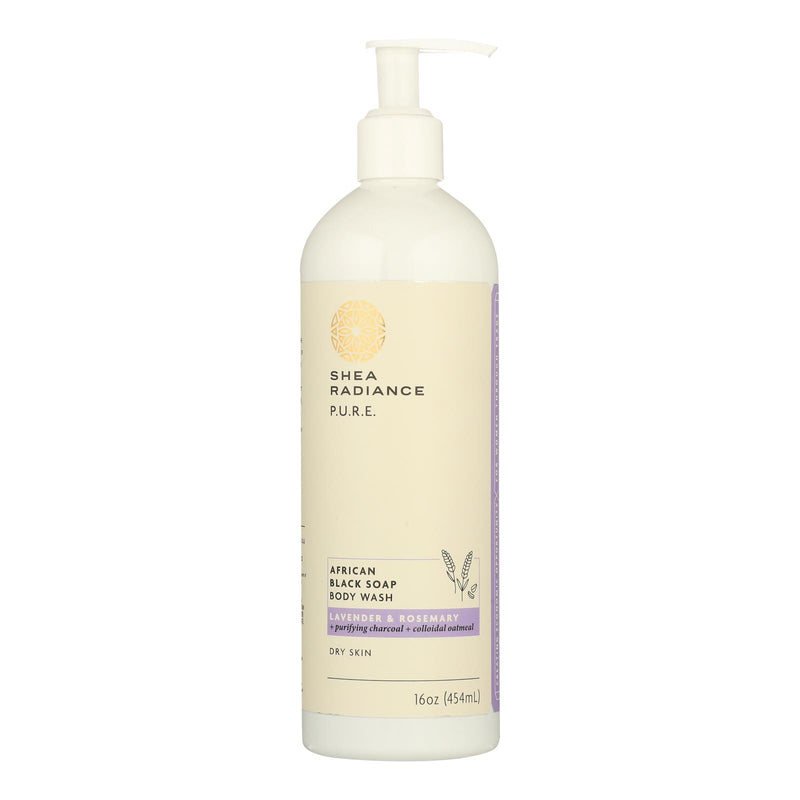 An image displaying Shea Radiance - Body Wash Lvndr Rosmry - 1 Each - 16 Oz by Shea Radiance