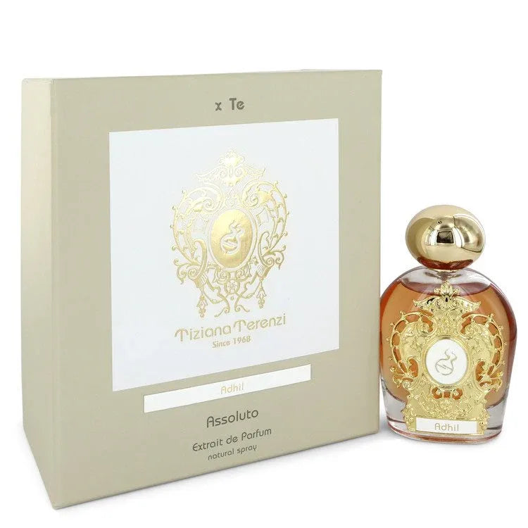 An image displaying Tiziana Terenzi Adhil by Tiziana Terenzi Extrait De Parfum Spray 3.38 oz for Women by Tiziana Terenzi