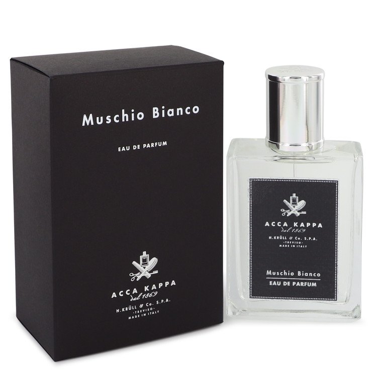 An image displaying Muschio Bianco (White Musk/Moss) by Acca Kappa Eau De Parfum Spray (Unisex) 3.3 oz for Women by Acca Kappa