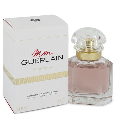 An image displaying Mon Guerlain by Guerlain Eau De Parfum Spray 1 oz for Women by Guerlain