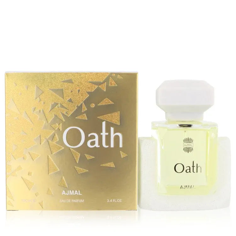 An image displaying Ajmal Oath by Ajmal Eau De Parfum Spray 3.4 oz for Women by Ajmal