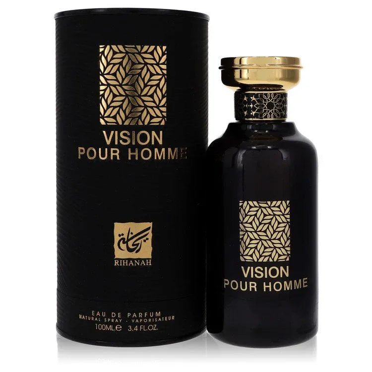 An image displaying Rihanah Vision Pour Homme by Rihanah Eau De Parfum Spray 3.4 oz for Men by Rihanah