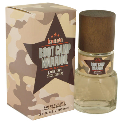 An image displaying Kanon Boot Camp Warrior Desert Soldier by Kanon Eau De Toilette Spray 3.4 oz for Men by Kanon