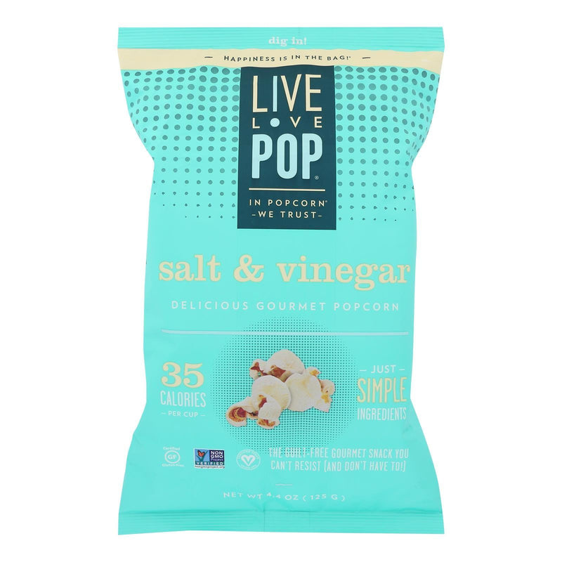 Live Love Pop - Popcorn Salt & Vinegar - Case Of 12 - 4.4 Ounce