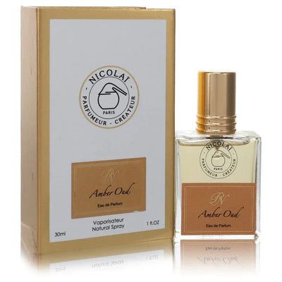 An image displaying Nicolai Amber Oud by Nicolai Eau De Parfum Spray oz for Men by Nicolai