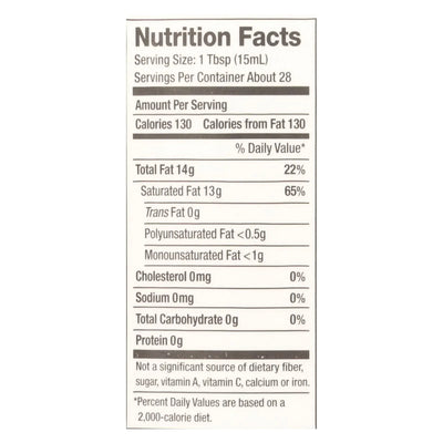 An image displaying Nutiva Coconut Oil - Organic - Superfood - Virgin - Unrefined - 14 Ounce - Case Of 6 by Nutiva
