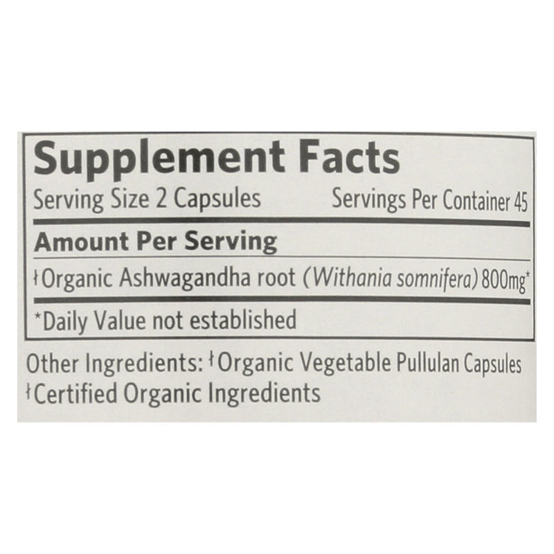 Organic India Wellness Supplements, Ashwagandha - 1 Each - 90 Vcap - Orca Market