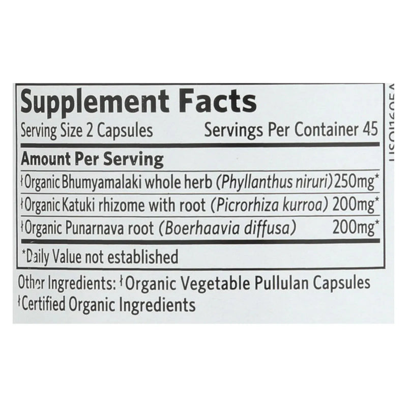 An image displaying Organic India Usa Whole Herb Supplement, Liver Kidney - 1 Each - 90 Vegetarian Capsules by Organic India