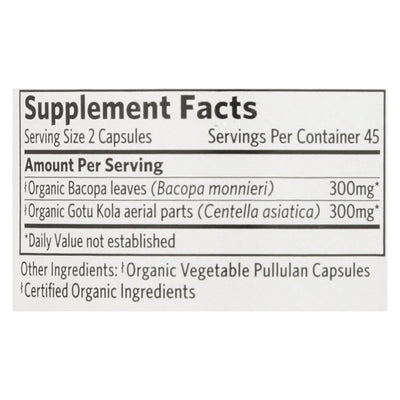 An image displaying Organic India Memory Supplement, Mental Clarity - 1 Each - 90 Vegetarian Capsules by Organic India