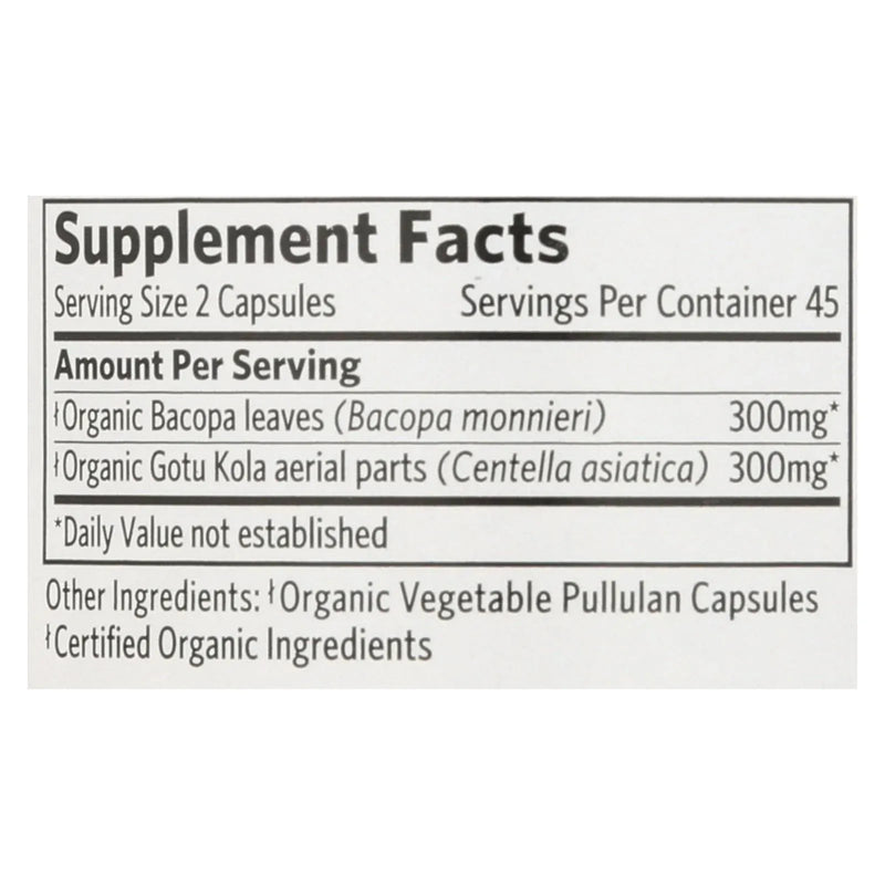 An image displaying Organic India Memory Supplement, Mental Clarity - 1 Each - 90 Vegetarian Capsules by Organic India
