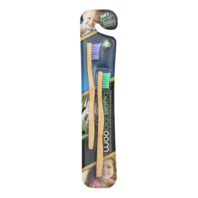 An image displaying Woobamboo! Kids Sprout Toothbrush - Case Of 6 - 2 Ct by Woobamboo