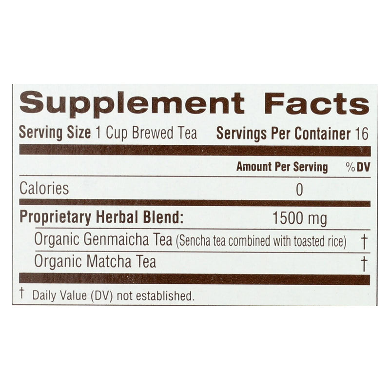 Traditional Medicinals - Green Tea Mtcha W/rce - Case Of 6 - 16 Bag - Orca Market