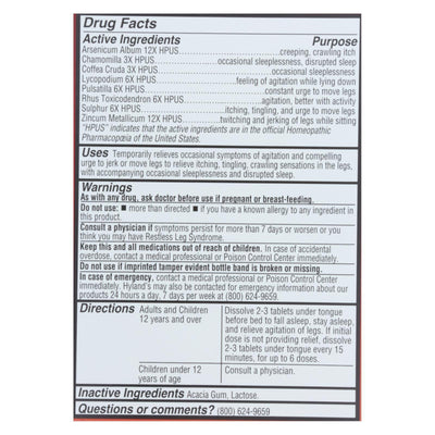 Hylands Homeopathic - Restful Legs Pm - 50 Tab - Orca Market