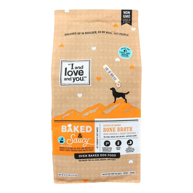 An image displaying I And Love And You - Dog Food Baked Saucy Ckn - Case Of 1 - 10.25 Lb by I And Love And You