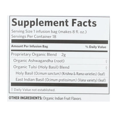 An image displaying Organic India - Tulsi Ashwagandha - Case Of 6 - 18 Count by Organic India