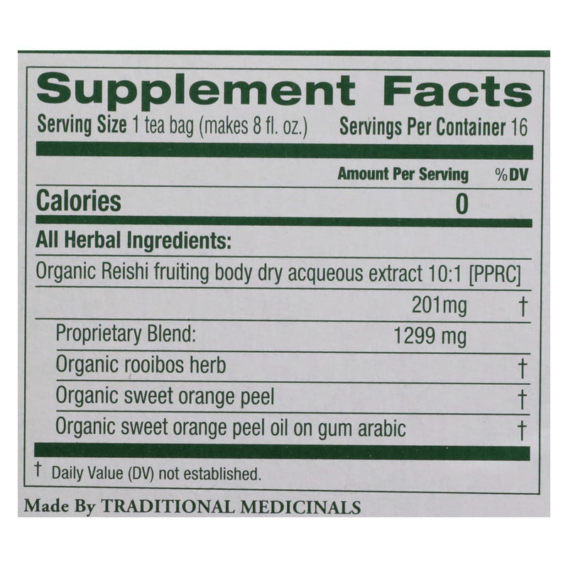 Traditional Medicinals - Tea Herbal Reishi - Case Of 6 - 16 Bag - Orca Market