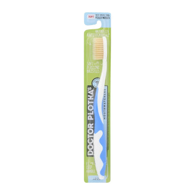 An image displaying Mouth Watchers A/b Adult Blue Toothbrush - 1 Each - Ct by Dr. Plotka's Mouthwatchers