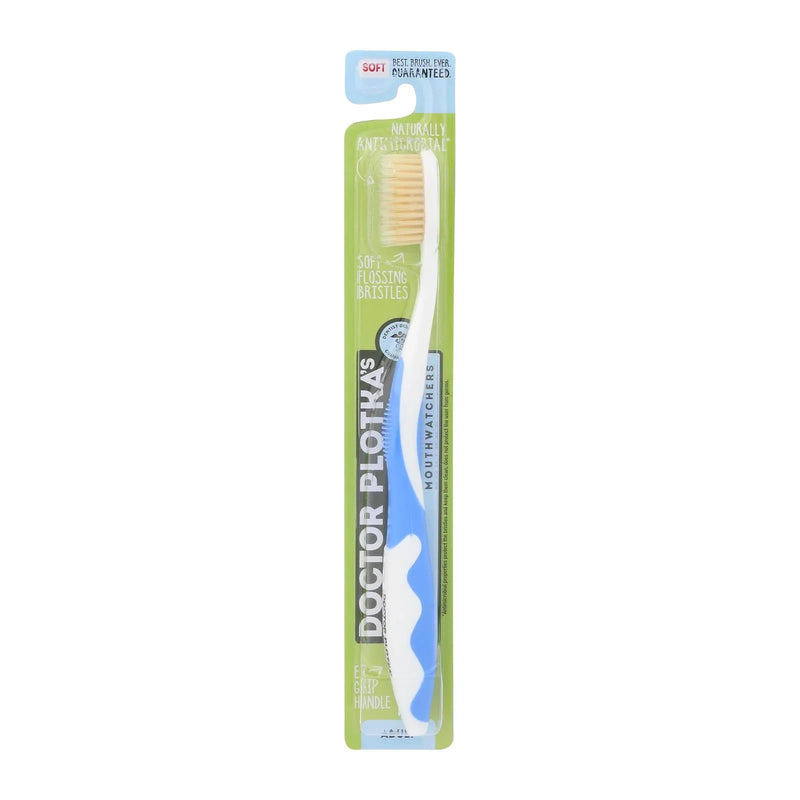 An image displaying Mouth Watchers A/b Adult Blue Toothbrush - 1 Each - Ct by Dr. Plotka&