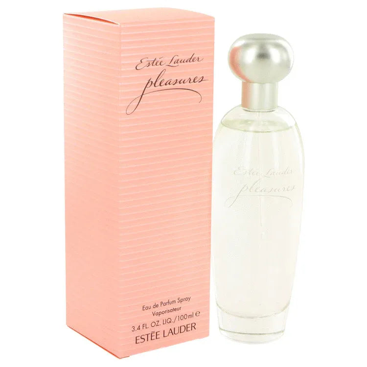 An image displaying PLEASURES by Estee Lauder Eau De Parfum Spray for Women by Estee Lauder