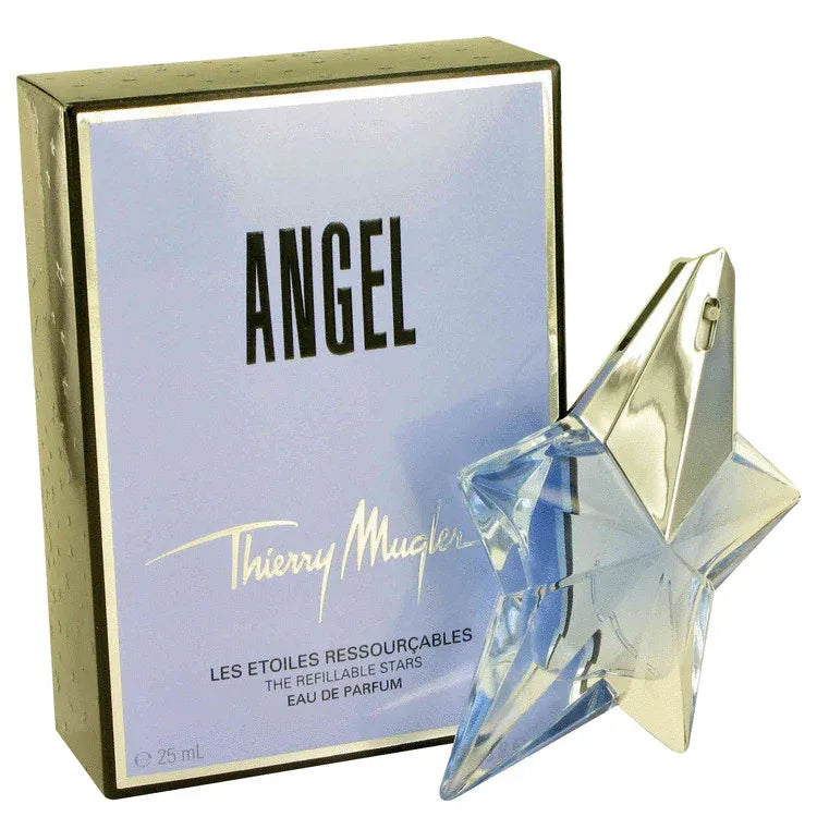 An image displaying ANGEL by Thierry Mugler Eau De Parfum Spray Refillable for Women by Thierry Mugler
