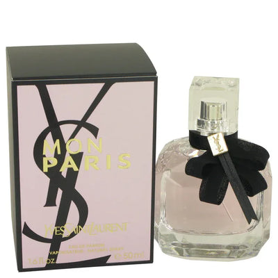An image displaying Mon Paris by Yves Saint Laurent Eau De Parfum Spray for Women by Yves Saint Laurent