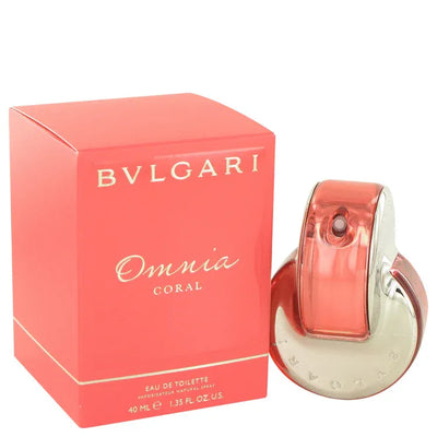 An image displaying Omnia Coral by Bvlgari Eau De Toilette Spray for Women by Bvlgari