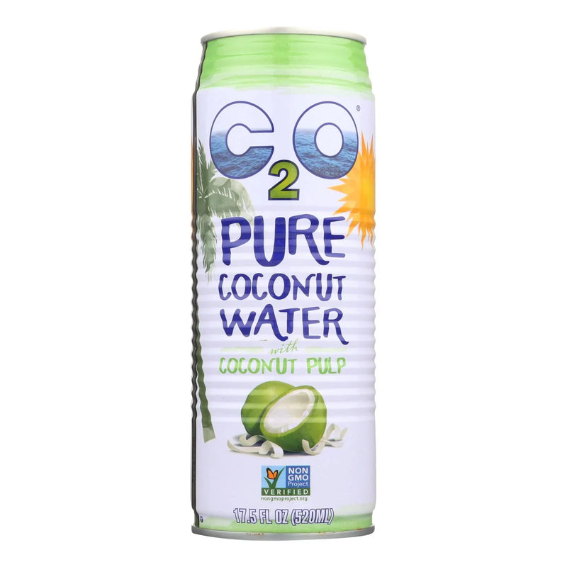 C2o - Pure Coconut Water Pure Pulp Coconut Water - Case Of 12 - 17.5 Ounce