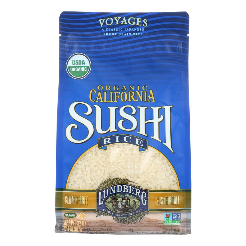 Lundberg Family Farms Organic Sushi White Rice - Case Of 6 - 2 Lb. - Orca Market