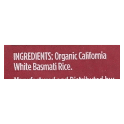 Lundberg Family Farms Organic White Basmati Rice - Case Of 6 - 2 Lb. - Orca Market