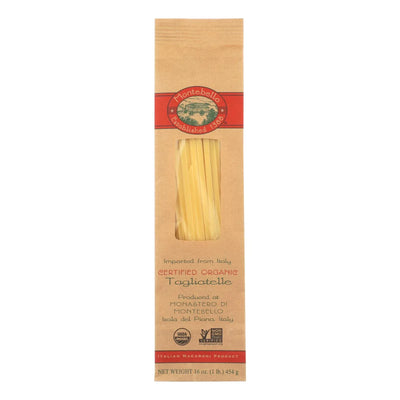 An image displaying Montebello Organic Pasta - Tagliatelle - Case Of 12 - 1 Lb. by Montebello