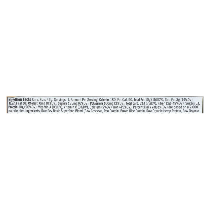 Raw Revolution Bar - Case Of 12 - 1.6 Ounce