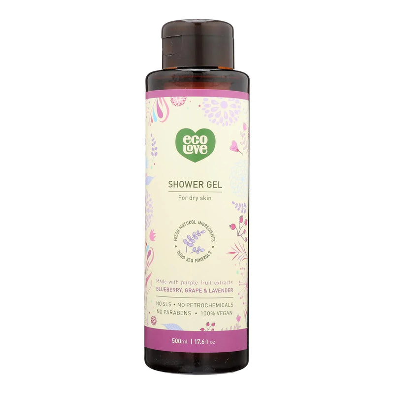 An image displaying Ecolove - Shower Gel Purple Fruit - 1 Each - 17.6 Fz by Ecolove