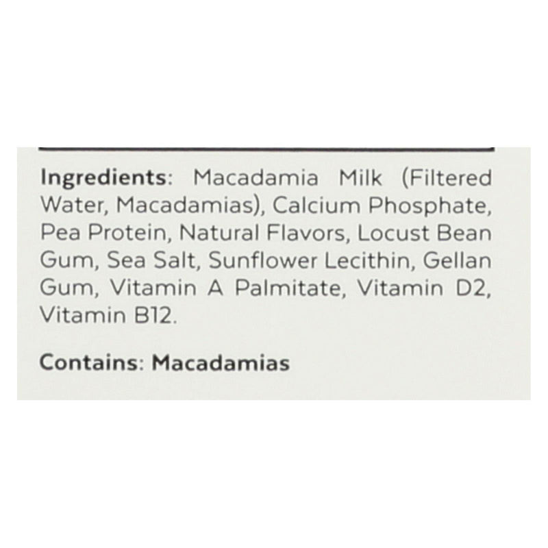 Milkadamia Macadamia Milk With Unsweetened Vanilla - Case Of 6 - 32 Fz - Orca Market