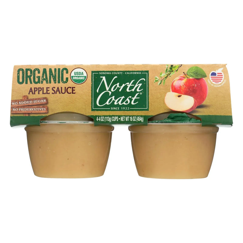An image displaying North Coast Organic Applesauce - Case Of 12 - 4/4 Ounce by North Coast
