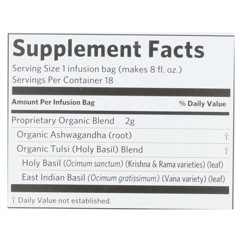 An image displaying Organic India - Tulsi Ashwagandha - Case Of 6 - 18 Count by Organic India