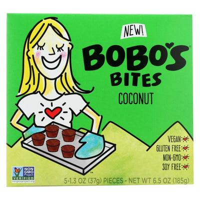 An image displaying Bobo's Oat Bars - Oat Bites Coconut - Case Of 6-5/1.3 Ounce by Bobo's Oat Bars