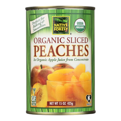 An image displaying Native Forest Organic Sliced - Peaches - Case Of 6 - 15 Ounce. by Native Forest