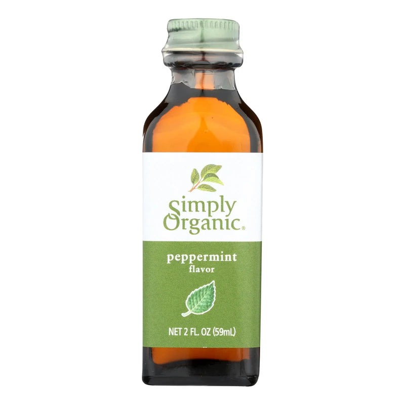 An image displaying Simply Organic Peppermint Flavor - Organic - 2 Ounce by Simply Organic