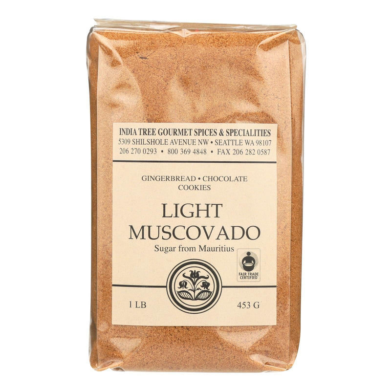 India Tree Gourmet Spices & Specialties Light Muscovado Sugar  - Case Of 6 - 16 Ounce