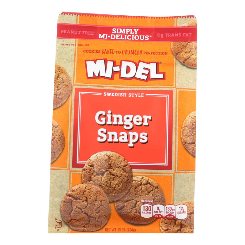 Midel Cookies - Ginger Snaps - Case Of 8 - 10 Ounce