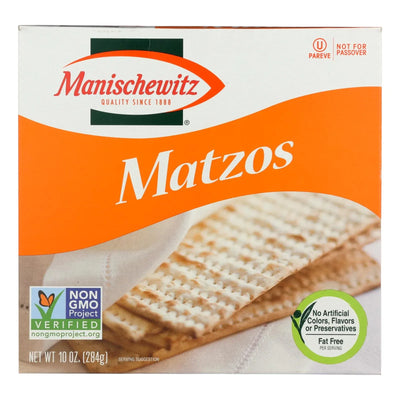 An image displaying Manischewitz - Matzos Crackers - Unsalted - Case Of 12 - 10 Ounce. by Manischewitz