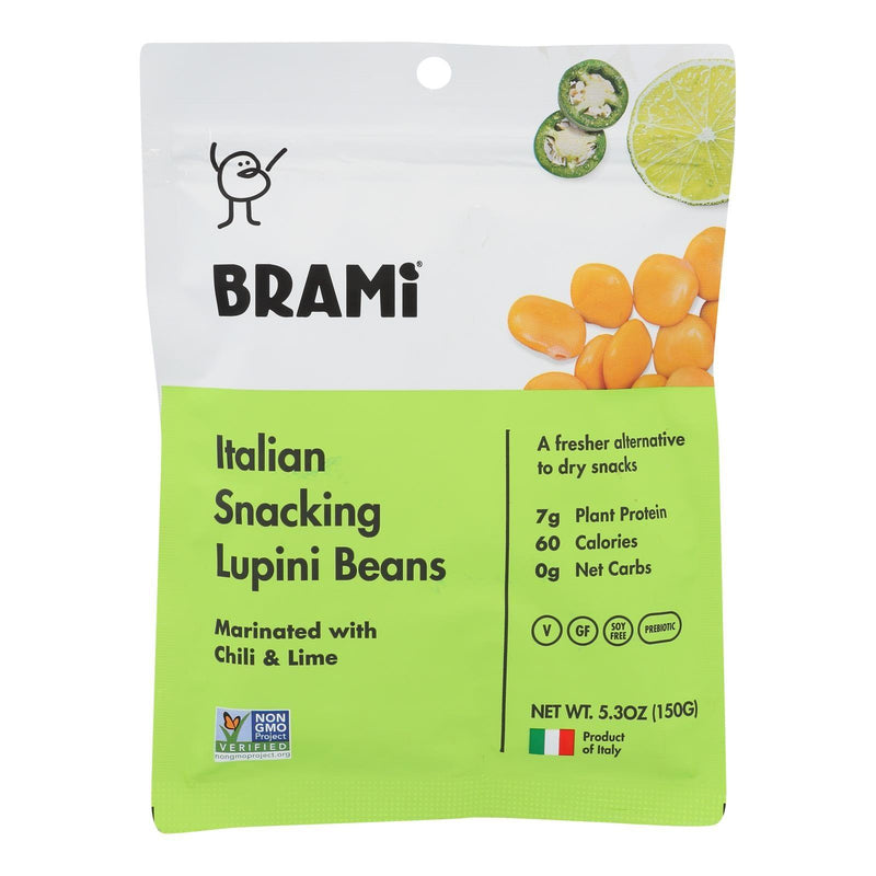 Brami Lupini Snack - Chili Lime - Case Of 8 - 5.3 Ounce