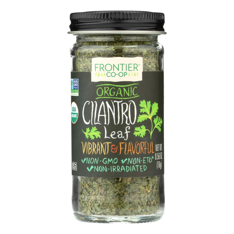 An image displaying Frontier Herb Cilantro Leaf - Organic - Cut And Sifted - 0.56 Ounce by Frontier Herb
