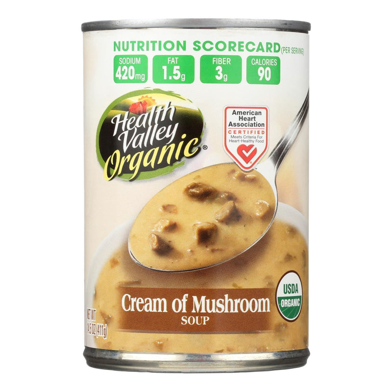 Health Valley Organic Soup - Mushroom Cream - Case Of 12 - 14.5 Ounce.