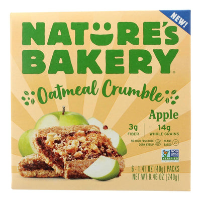 An image displaying Nature's Bakery - Oatmeal Crumble Apple - Case Of 6 - 8.46 Ounce by Nature's Bakery