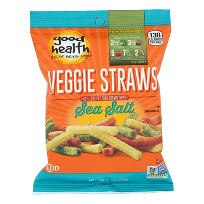 An image displaying Good Health Veggie Straws - Sea Salt - Case Of 24 - 1 Ounce. by Good Health