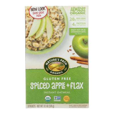 An image displaying Nature's Path Organic Hot Oatmeal - Spiced Apple With Flax - Case Of 6 - 11.3 Ounce. by Nature's Path