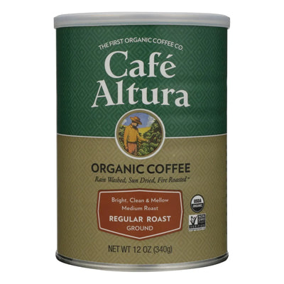 An image displaying Cafe Altura - Organic Ground Coffee - Regular Roast - Case Of 6 - 12 Ounce. by Cafe Altura